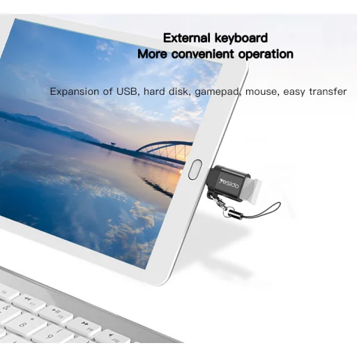 Yesido Adapter OTG GS06 - USB-C (férfi) – USB-A (női) - fekete - 9