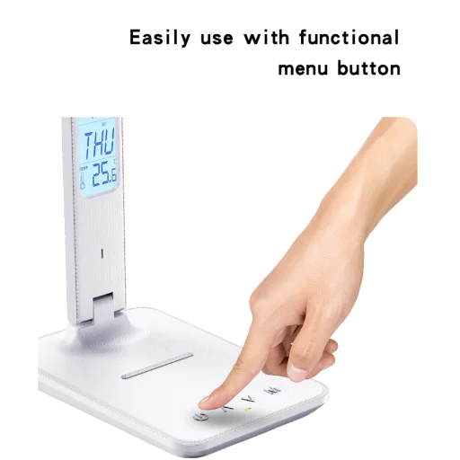 Yesido Asztali lámpa DS20 indukciós LCD kijelzővel fehér - 13