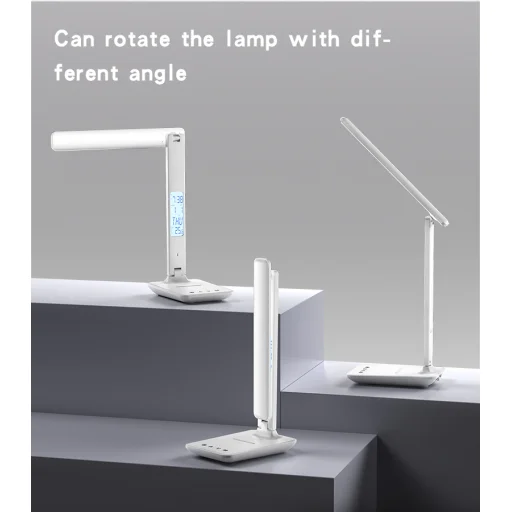 Yesido Asztali lámpa DS20 indukciós LCD kijelzővel fehér - 8