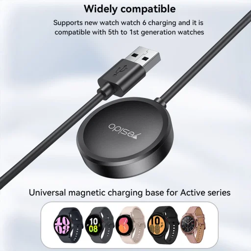 Yesido Indukciós töltő CA161 USB Samsung Watch okosóra fekete - 11