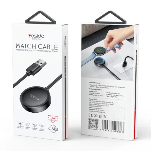 Yesido Indukciós töltő CA161 USB Samsung Watch okosóra fekete - 14