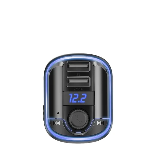Yesido Transmitter FM Y44 MP3, Bluetooth - 2xUSB + microSD - 20W fekete - 3