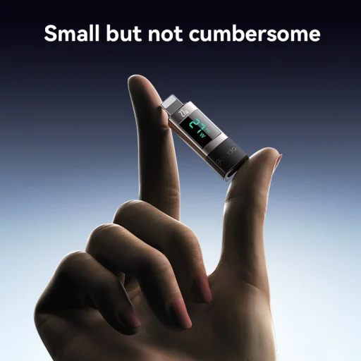 Yesido Adapter OTG GS25 - Lightning (hím) to Type C (nő) - LCD kijelzővel fekete - 5