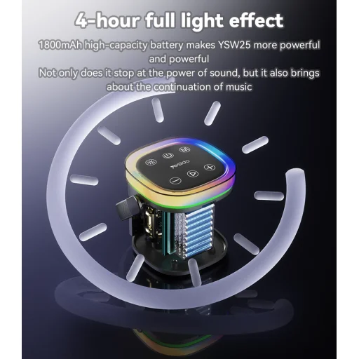 Yesido Hordozható Bluetooth Hangszóró YSW25 fekete - 9