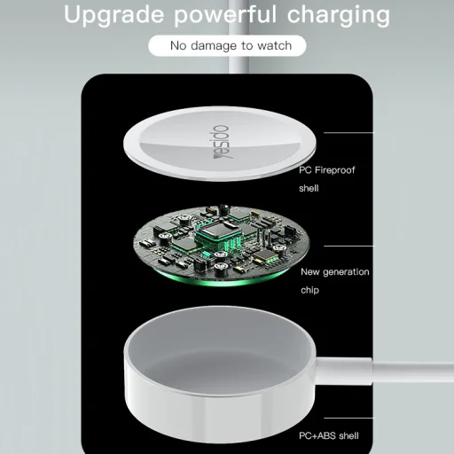 Yesido indukciós töltő CA113 Apple Watch okosórához Type C–Lightning kábellel fehér - 6
