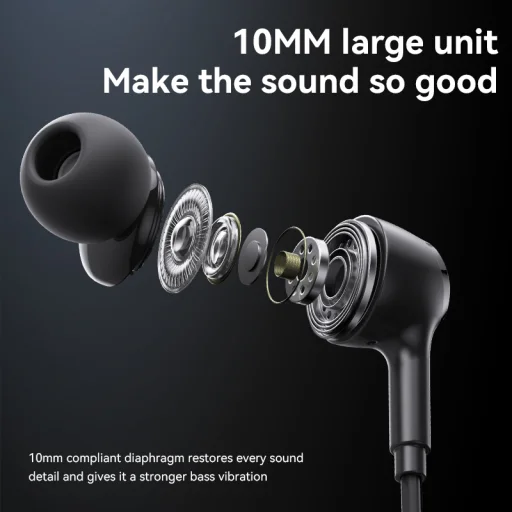 Yesido YH53 vezetékes fülhallgató mikrofonnal fekete - 2