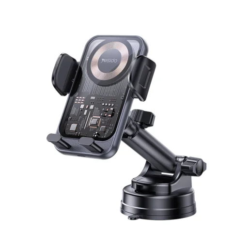 Yesido autós telefontartó C307 indukciós 15W szélvédőre fekete - 1