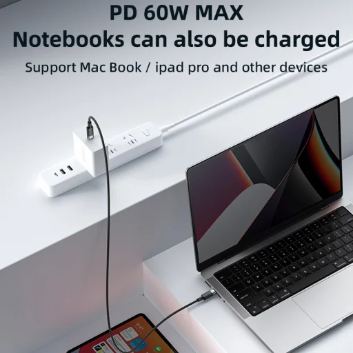 Yesido kábel CA160 fonott - Type C Type C-hez - PD 60W 1,2 méter fekete - 7