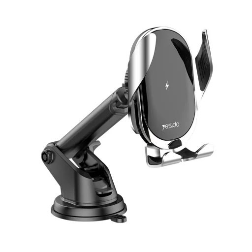 Yesido autós tartó C78 indukciós 15W légbeömlőhöz és szélvédőhöz fekete - 1