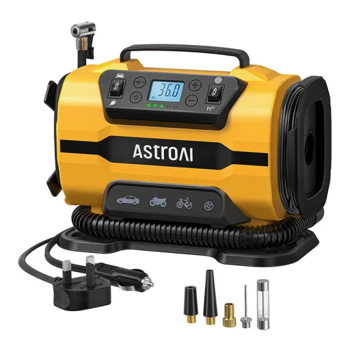Hordozható kerékkompresszor AstroAI 150 PSI 12V DC/110V AC - 2
