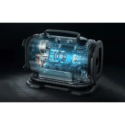 Hordozható kerékkompresszor AstroAI 150 PSI 12V DC/110V AC - 5