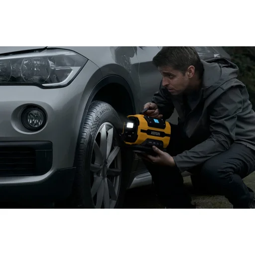 Hordozható kerékkompresszor AstroAI 150 PSI 12V DC/110V AC - 8