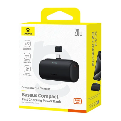 Baseus Compact Powerbank gyors töltés Type-C Edition 5000mAh 20W - 6