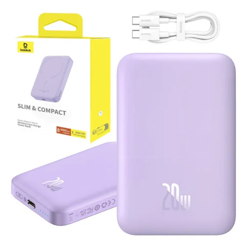 Powerbank mini Baseus 6000 mAh 20W (lila) - 12