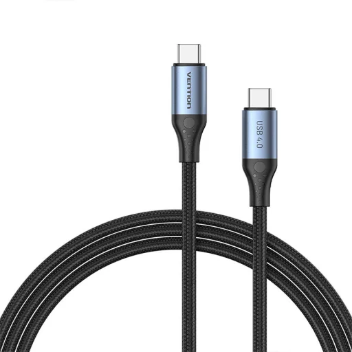 USB-C - USB-C Kábel 240W Vention TAVHF USB 4.0 5A 1m 40Gbps (szürke) - 3