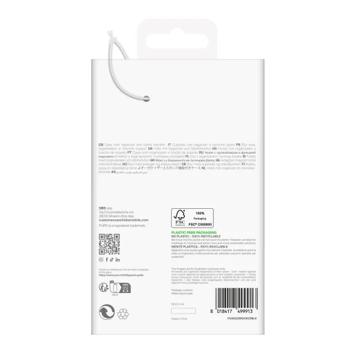 Puro Booklet fliptok kártyatartóval Samsung Galaxy S25 - fekete - 5