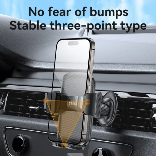 Yesido autós tartó C251 szellőzőre fekete - 4