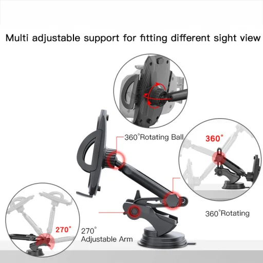 Yesido C111 autós telefontartó műszerfalra rögzíthető fekete - 5