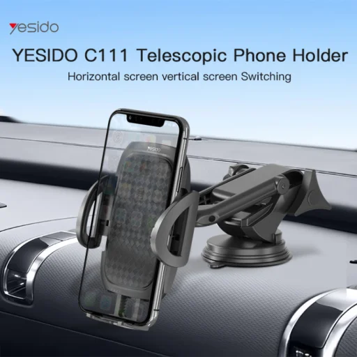 Yesido C111 autós telefontartó műszerfalra rögzíthető fekete - 9