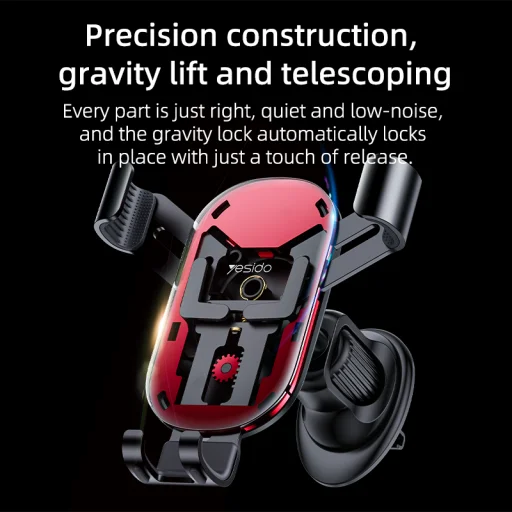 Yesido Gravity autós telefontartó C243 szellőzőre fekete - 5