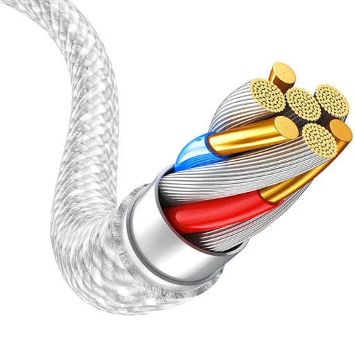 Blavec Kábel Cukorka fonott - USB Type-C - PD 60W 3A 1 méter (CCA-UC3W10) fehér, - 7