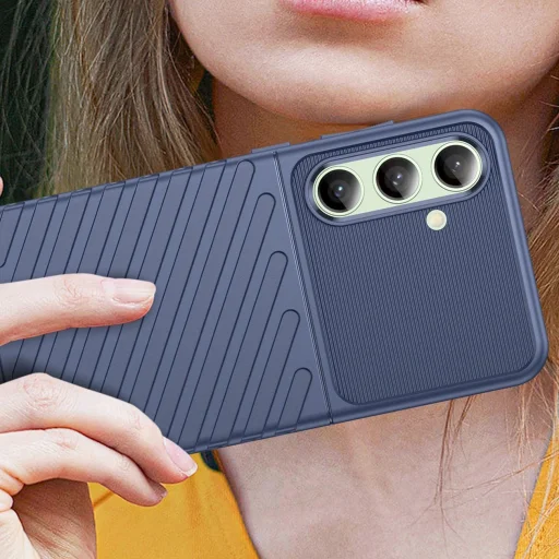 Thunder Case Samsung Galaxy S24 FE szilikon páncél tok - kék - 6