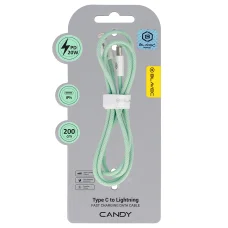 Blavec Cable Candy braided - Type C to Lightning - PD 20W 2,4A 2 metres (CCA-CL24GN20) green
