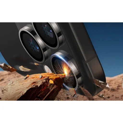 Torras Lensguard iPhone 16 Pro Max üvegfólia (Titánszürke) - 5