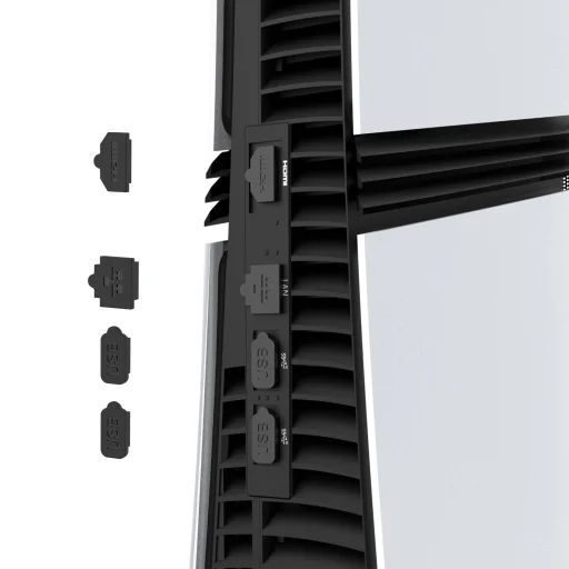 iPega P5R001 porvédő és dugók PS5 Pro-hoz fekete - 3