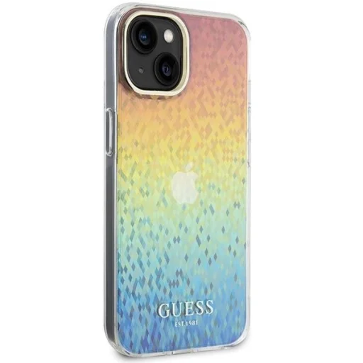 Guess IML Facettált Tükör Disco Iridescent tok iPhone 15 - többszínű - 4