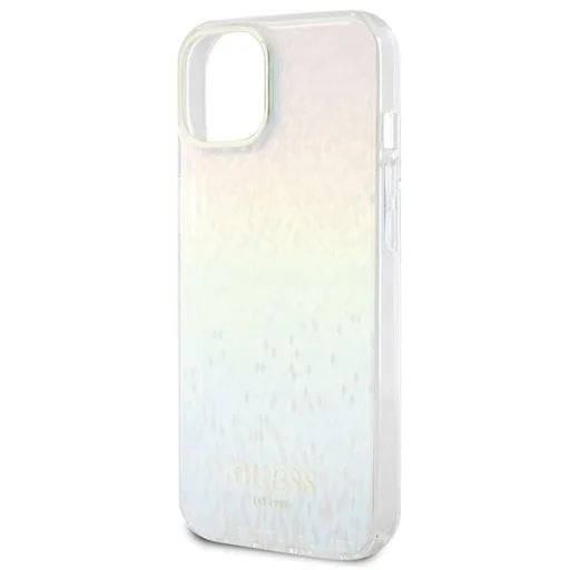 Guess IML Facettált Tükör Disco Iridescent tok iPhone 15 - többszínű - 6