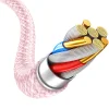Blavec Cable Candy fonott - USB-C Lightning kábel - PD 20W 2,4A 2 méter (CCA-CL24P20) rózsaszín thumbnail