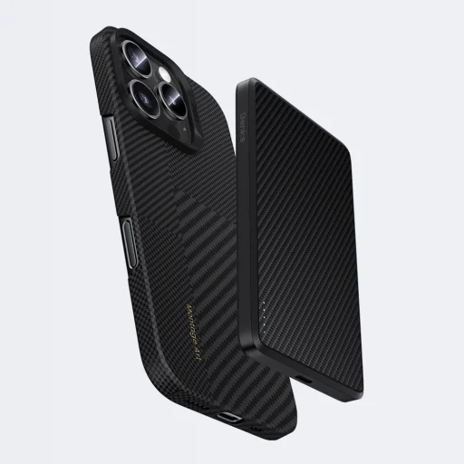  iPhone 16 Pro fekete Benks Montage Magnetic Armor Air Kevlar tok PC keret 600D+1500D (MB65) - 8