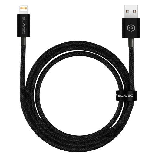 Blavec Cable Candy fonott - USB Lightning kábel - 2,4A 3 méter (CCA-UL24B30) fekete - 7