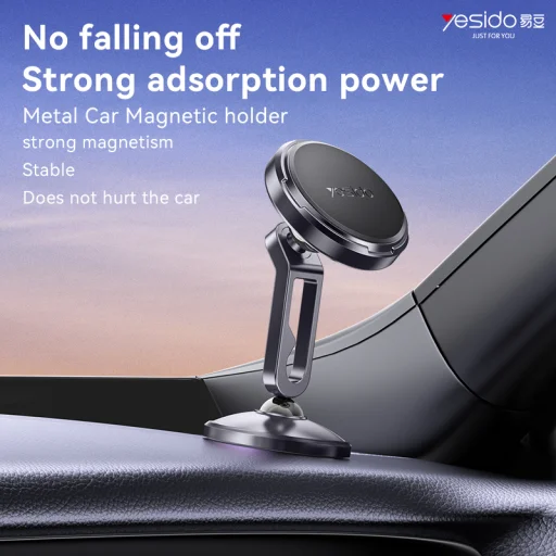 Yesido mágneses autós tartó C210 műszerfalra fekete, - 6