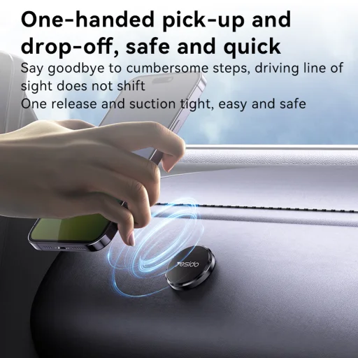 Yesido mágneses autós tartó C211 műszerfalra fekete - 2