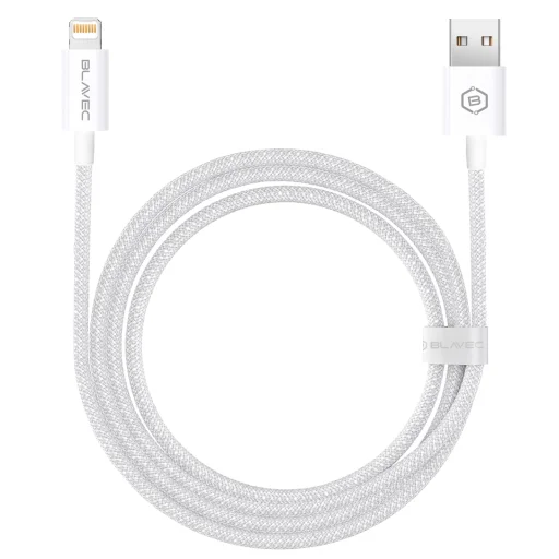 Blavec Kábel Candy fonott - USB-A Lightning - 2,4A 3 méter (CCA-UL24W30) fehér - 7