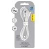 Blavec Cable Candy fonott - USB - Type C - PD 60W 3A 3 méter (CCA-UC3W30) fehér