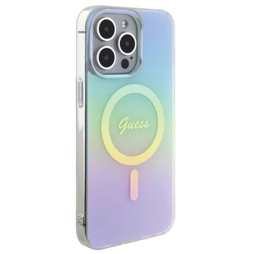 Guess IML Iridescent MagSafe tok iPhone 15 Pro - türkiz - 4