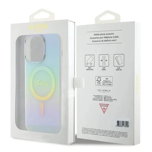 Guess IML Iridescent MagSafe tok iPhone 15 Pro - türkiz - 8