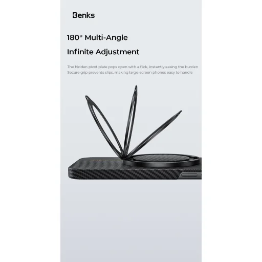 Benks Ring holder Grip 600D mágneses fekete - 7