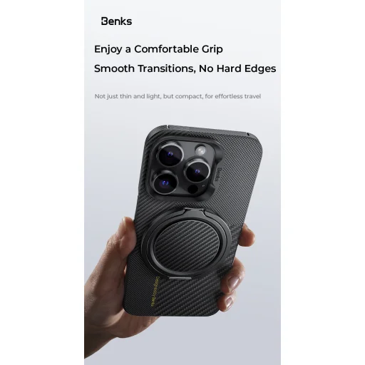 Benks Ring holder Grip 600D mágneses fekete - 10