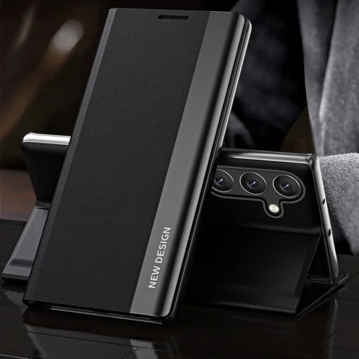 Sleep Case Pro tok Samsung Galaxy A16 / A16 5G-hez fliptokkal és állvánnyal - fekete - 2