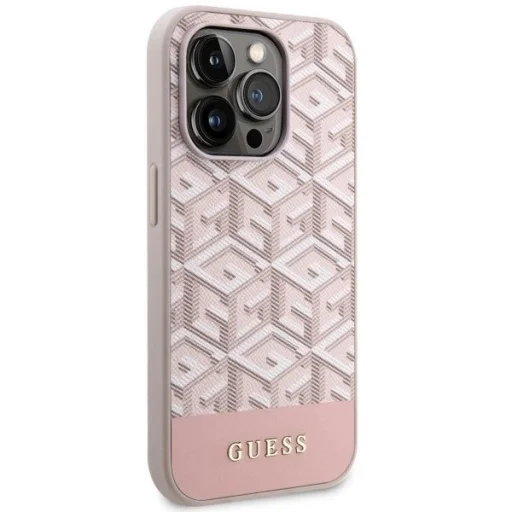 Guess GUHMP14XHGCFSEP iPhone 14 Pro Max 6.7" rózsaszín/kemény tok GCube Csíkok MagSafe tok - 4