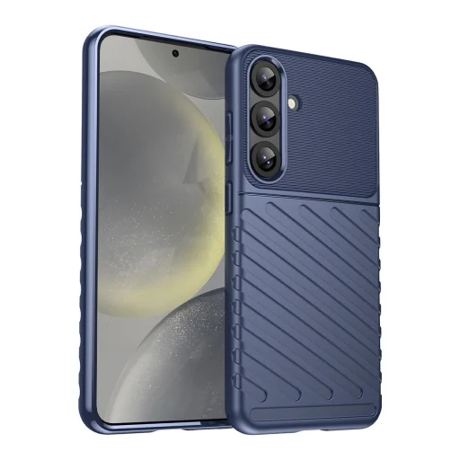 Thunder Case Samsung Galaxy S25 Plus tok - szilikon páncélozott tok - kék - 1