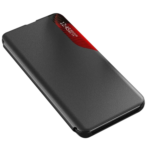 Eco Leather View fliptok Samsung Galaxy A16 / A16 5G-hez klappal és támasztékkal - fekete - 2
