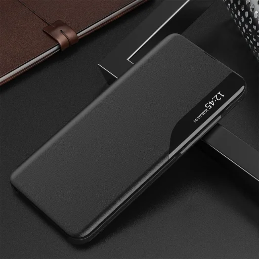 Eco Leather View fliptok Samsung Galaxy A16 / A16 5G-hez klappal és támasztékkal - fekete - 10