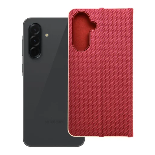 LUNA flipové puzdro Carbon pre Samsung Galaxy A36 5G červené - 15