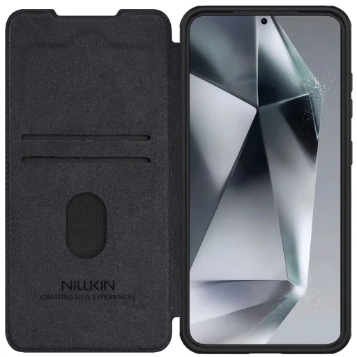 Nillkin Qin Pro fliptok Samsung Galaxy S25 Plus - fekete - 3