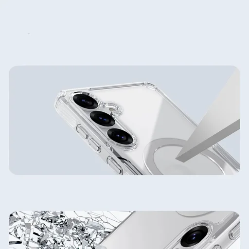 Nillkin Nature TPU Pro Magnetic MagSafe kompatibilitással Samsung Galaxy S25 - fehér tok - 10